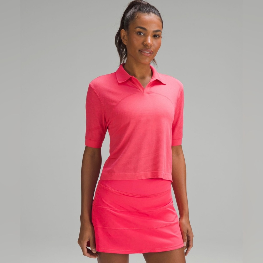 Lululemon Swiftly tech cropped collared tee for golf or tennis size 10 New
